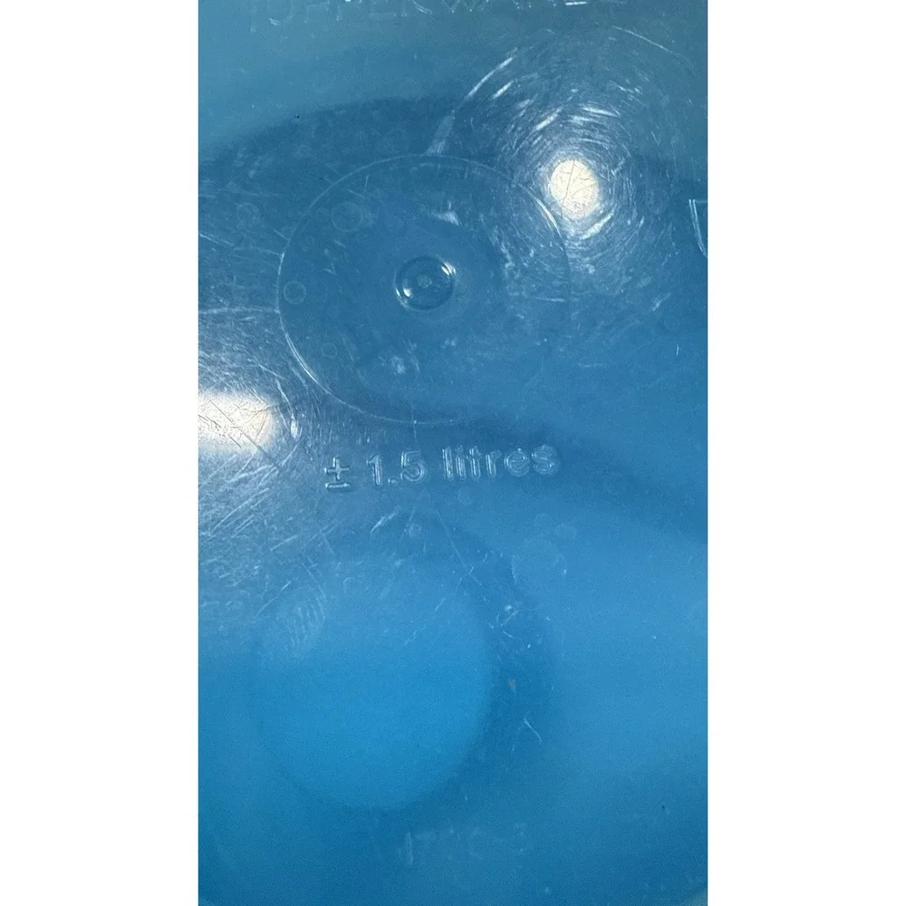 Tupperware Salad On the Go Bowl 2 Piece Set Blue #1700-5 No Utensil/Dressing Cup